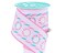 RG Ribbon: 2.5" Peppermints and Candy Ribbon Stripes Wired Ribbon - 10 Yards - White, Pink, Light Blue - For Bows, Wreaths, Crafts and Christmas Decorations, Satin